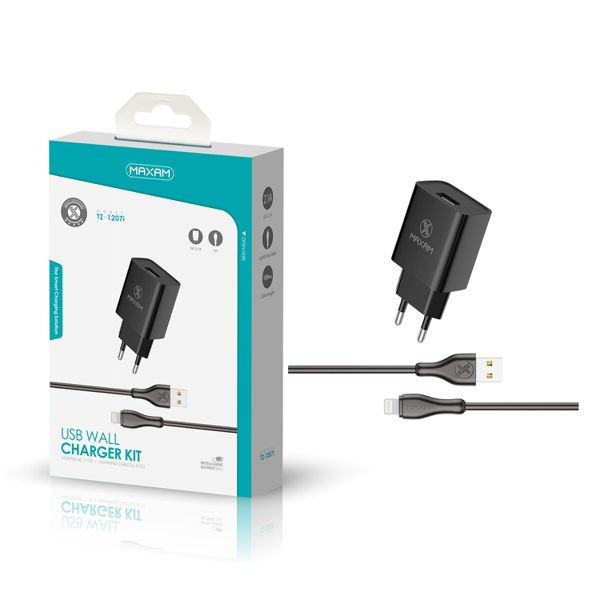 Tz-1207i negro 2.1a 1m ip wall charger pack