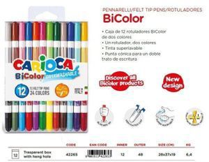 Caja 12 rotuladores bicolor
