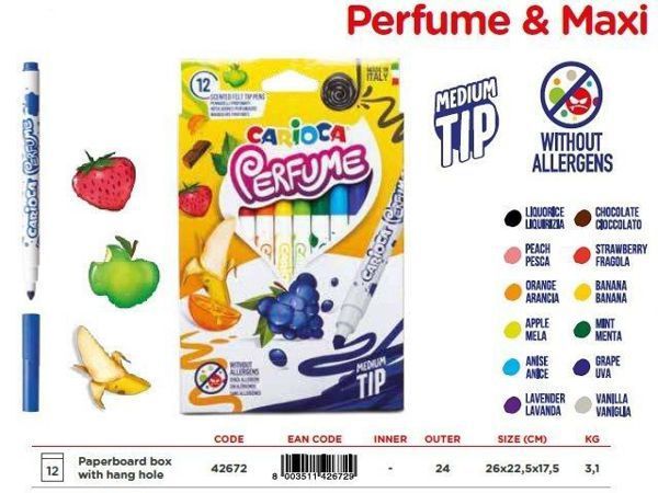 Caja 12 rotuladores perfumados carioca