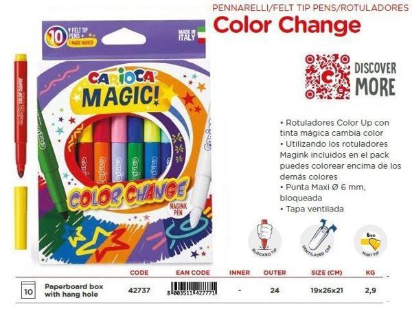 Caja 10 rotuladores change