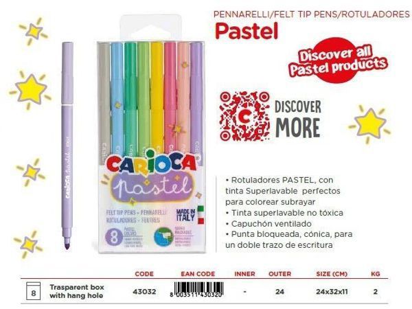 Caja pvc 8 rot. pastel