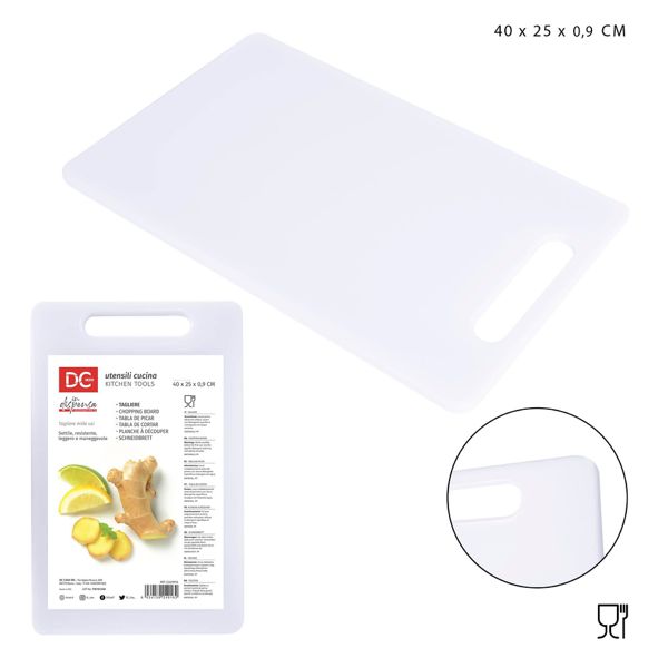 Tabla plast. 40x25x0,9cm blanco
