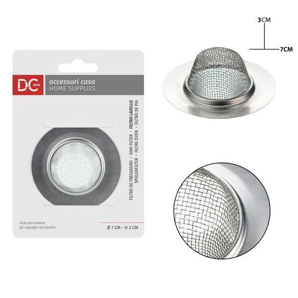 Filtro fregadero acero 7cm prof. 3cm