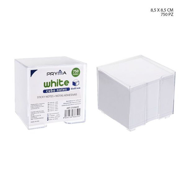 Portanotas 85x85mm 750ff blanco