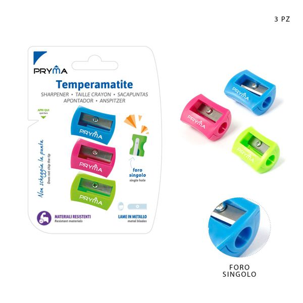 Sacapuntas 3x2cm 3pz