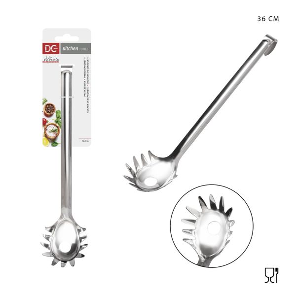 Cucharon p/spaghetti ace. 36cm