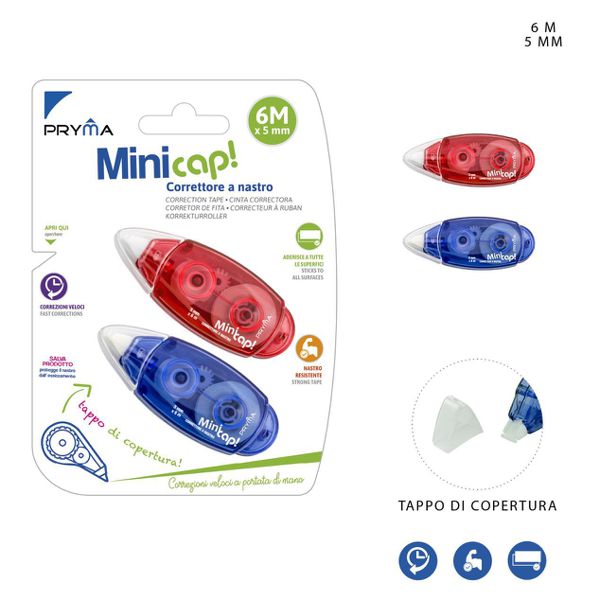 Cinta correctora minicap 5mmx6m 2pz