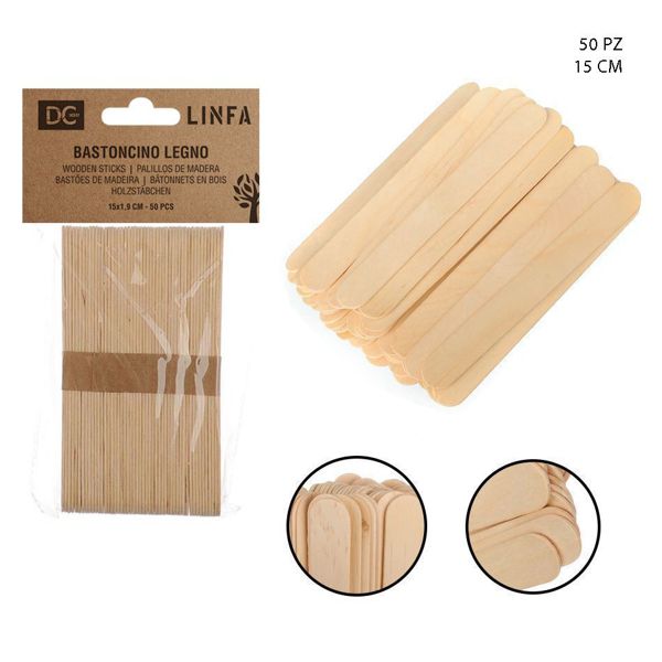 Dc casa palillos madera 15x1.9cm 50pz