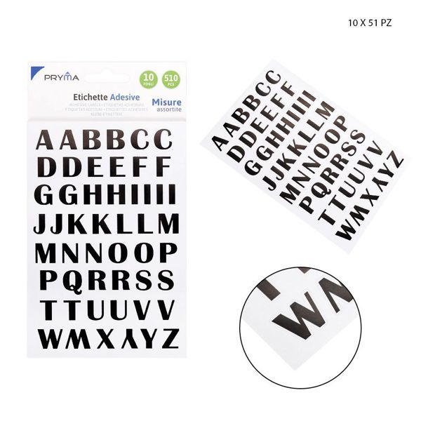 Pegatina letras 51pz 10ff