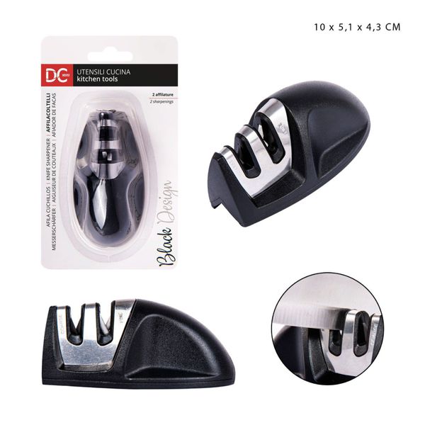 L/black afilador cuchillos 10x5.1x4.3cm