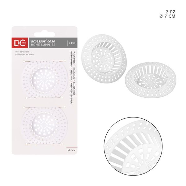 Filtro fregadero plastico 7cm 2pz