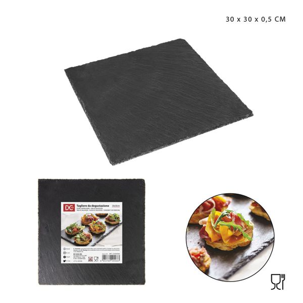 Tabla degustacion cuadrado 30x30x0.5cm