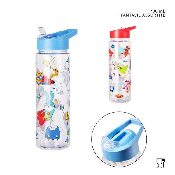 Botella de agua de plastico 700ml