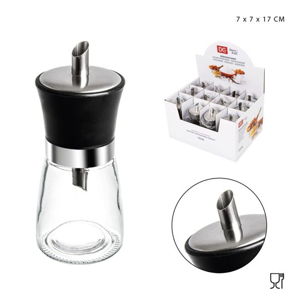 Azucarero vidrio 7*7*17cm