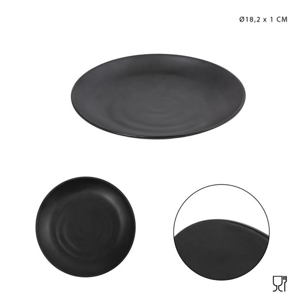 Plato plano melamina d18.2x1cm