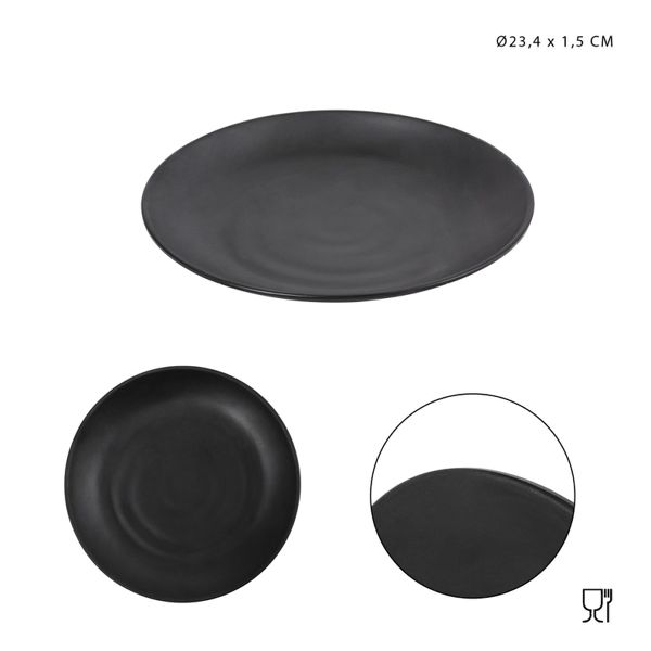 Plato plano melamina d23.4x1.5cm