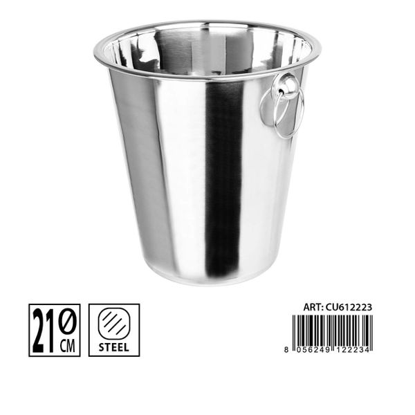 Cubo p/botellas acero 21cm