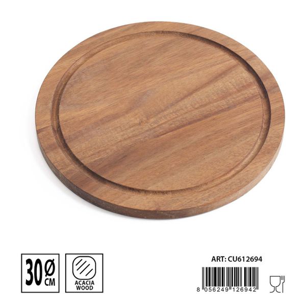 Tabla madera redonda 30x30x1,5cm