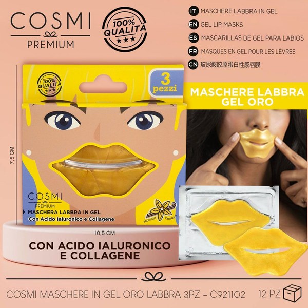 Mascarilla de gel para labios 3pz