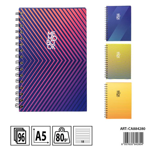 Libreta espiral a5 96ff 80g 1r 21x15cm enlaces