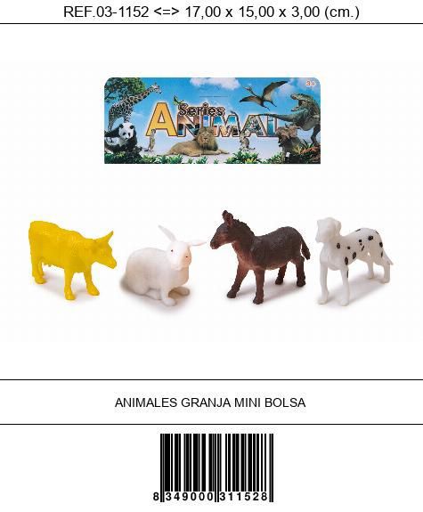 Animales granja mini bolsa