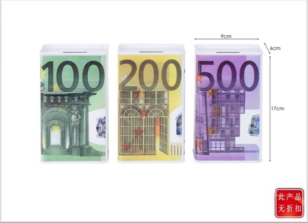 Hucha metal billetes cuad