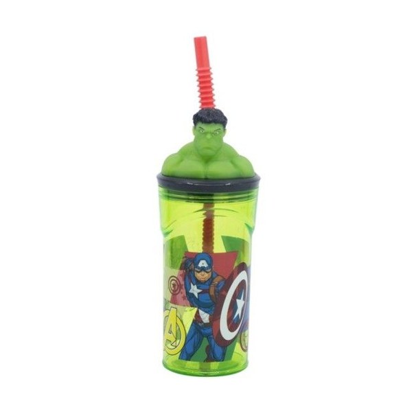 Stor vaso figurita 3d 360 ml avengers seven wonders hulk
