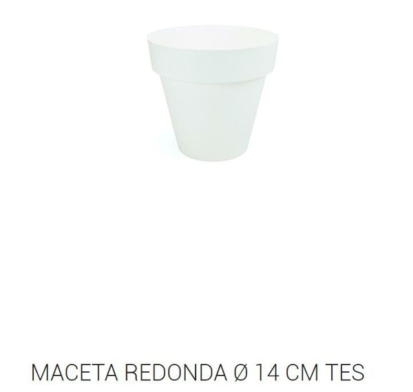 Tes maceta redonda ø 14cm blanco c24
