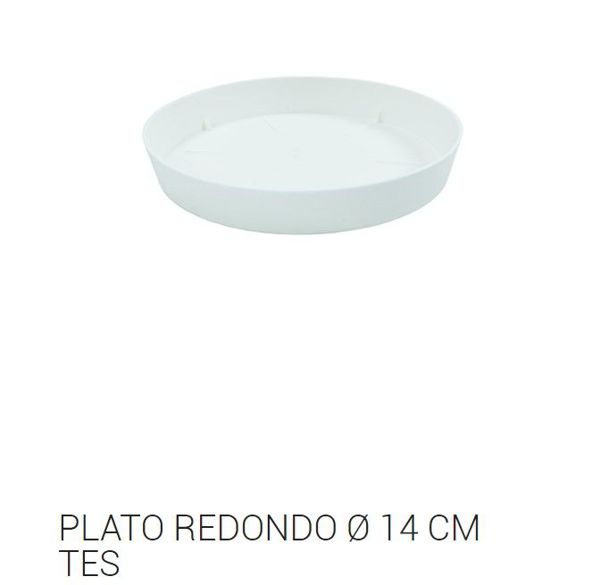 Tes plato redondo ø 14cm blanco c24
