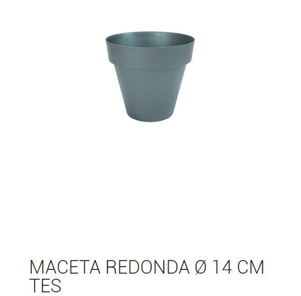 Tes maceta redonda ø 14cm antracita c24