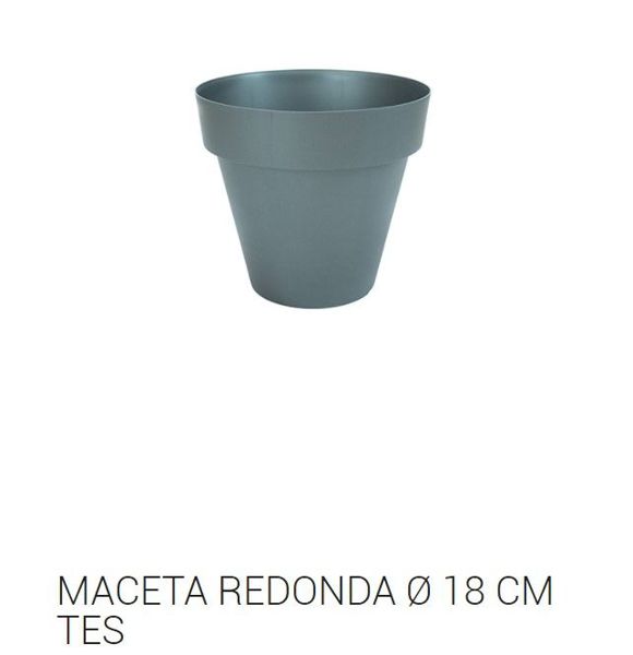 Tes maceta redonda ø 18cm antracita c24
