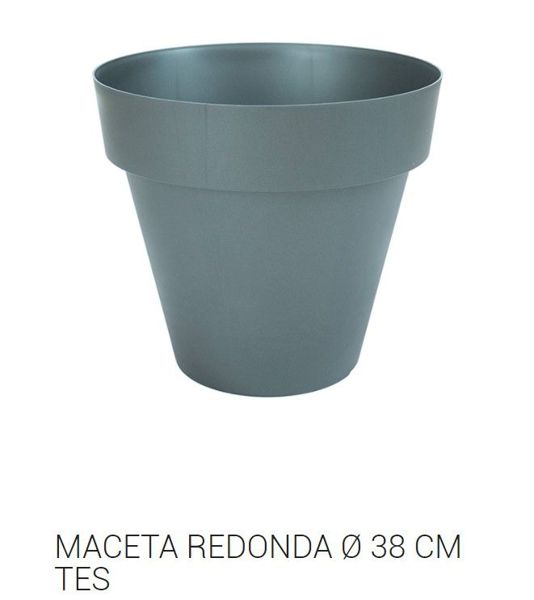 Tes maceta redonda ø 38cm antracita c12