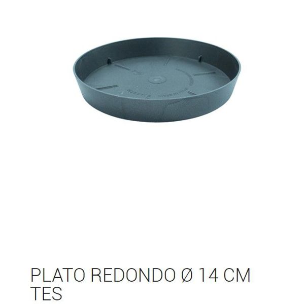 Tes plato redondo ø 14cm antracita c24