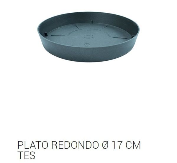 Tes plato redondo ø 17cm antracita c24