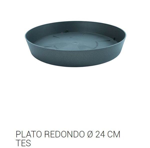 Tes plato redondo ø 24cm antracita c12