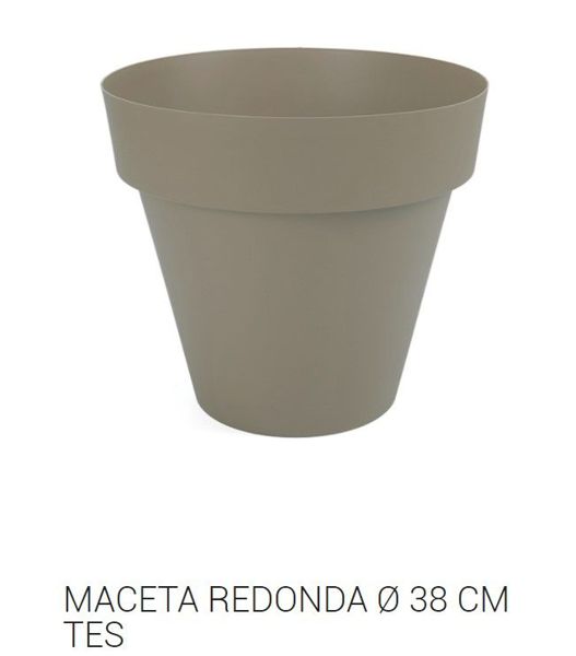 Tes maceta redonda ø 38cm taupe c12