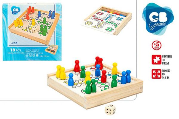 Cb games-parchis madera 14x14x