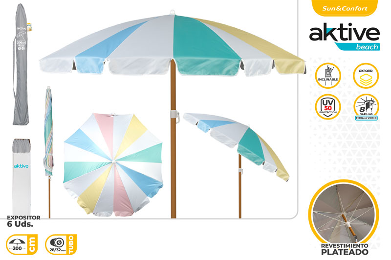 Aktive-sombrilla d200 cm tubo