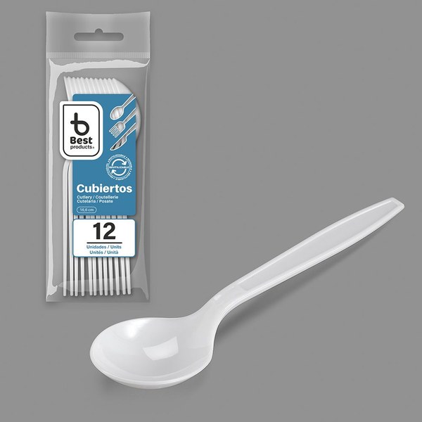 S/12 cuchara reut. blanca a/c 16,6 cm