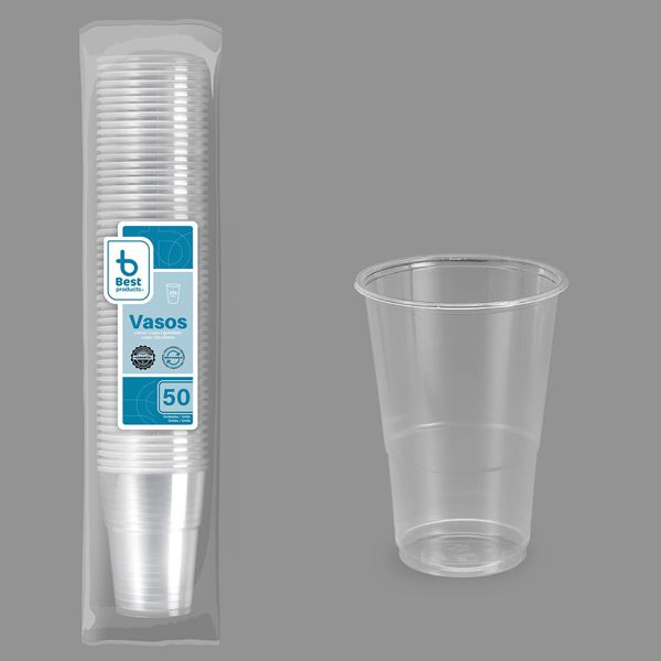 S/50 vaso reutilizable transp. 330 cc pp