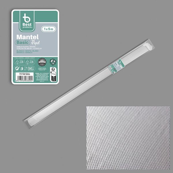 Rollo mantel blanco 5 x 1 m