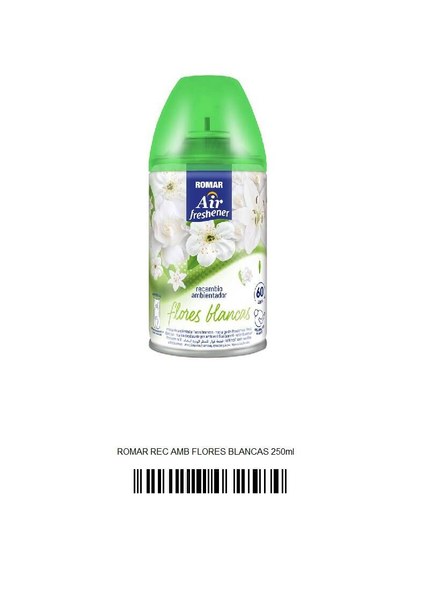 Recambio aerosol flores blanca