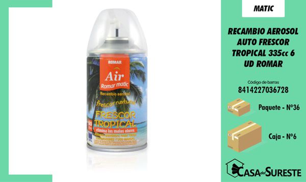 Recambio aerosol auto frescor