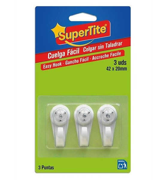 CUELGA FACIL,Bli.3.3puntas42x20mm(12/144