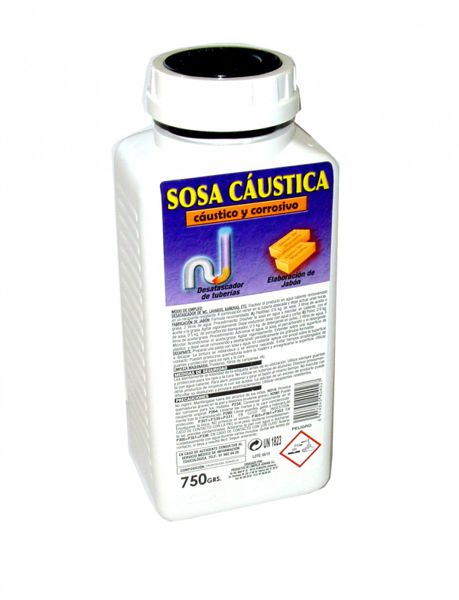 Sosa caustica bote 750 grs