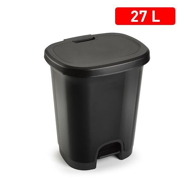 Cubo 27l pedal negro
