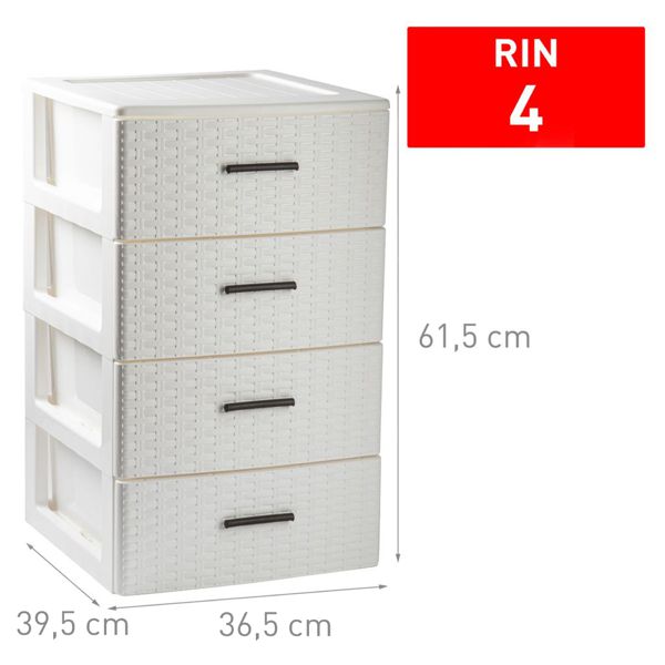 Cajonera rattan 4 cajones b