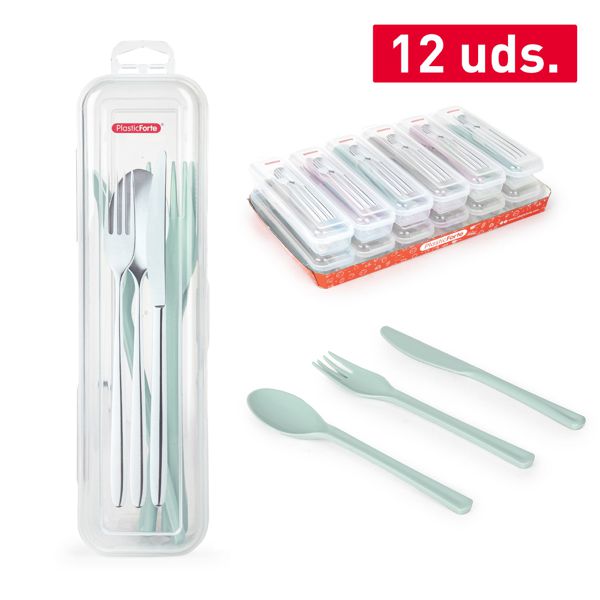 Set 3 cubiertos con estuche surt vrm