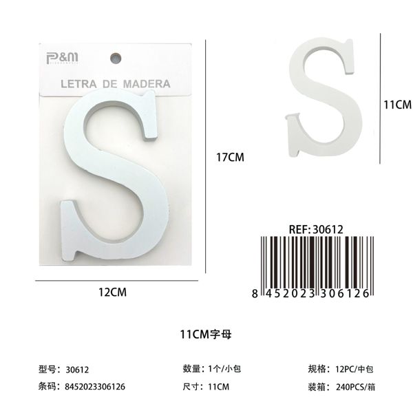 Letra de madera a 11cm