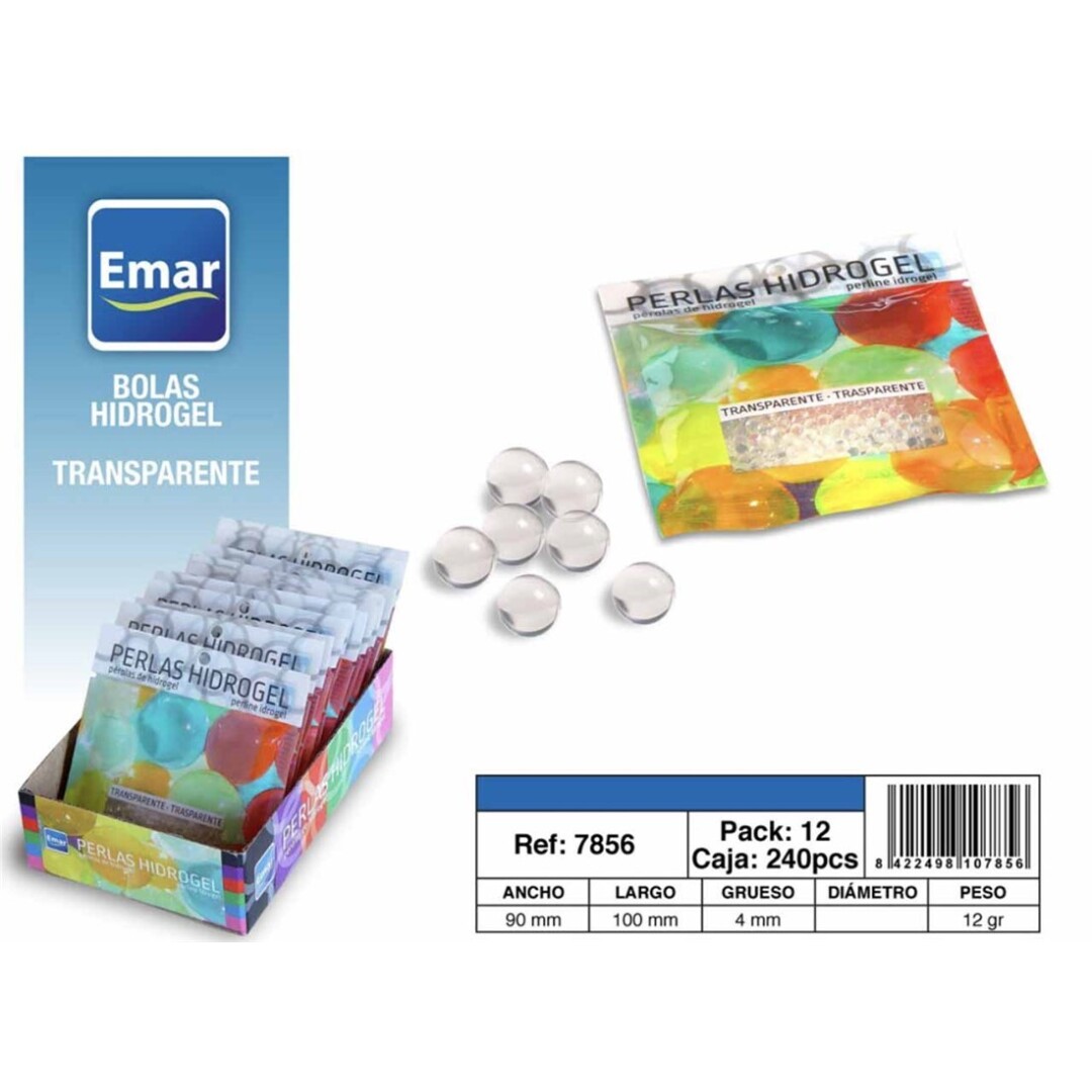 Perlas hidrogel 12gr transp